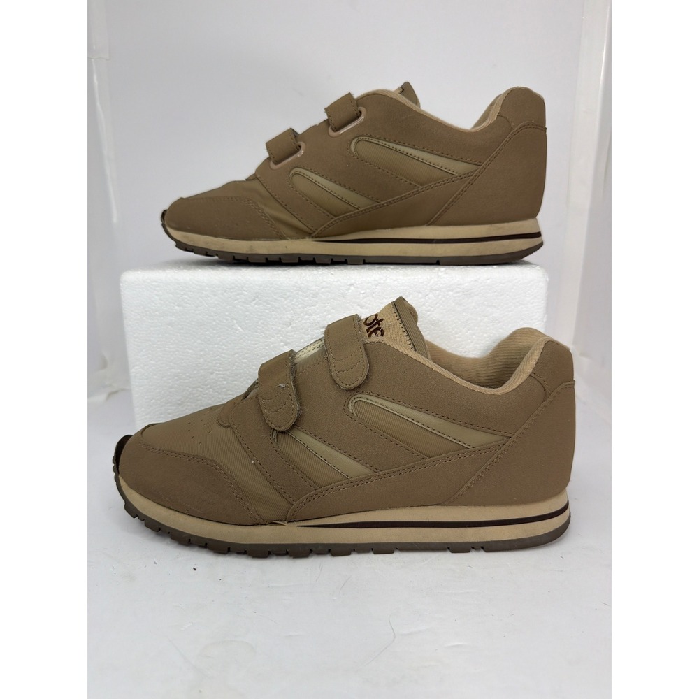 Totes men/women Walking Shoes Tan Hook and Loop Strap Sneakers 56895 Size 9M